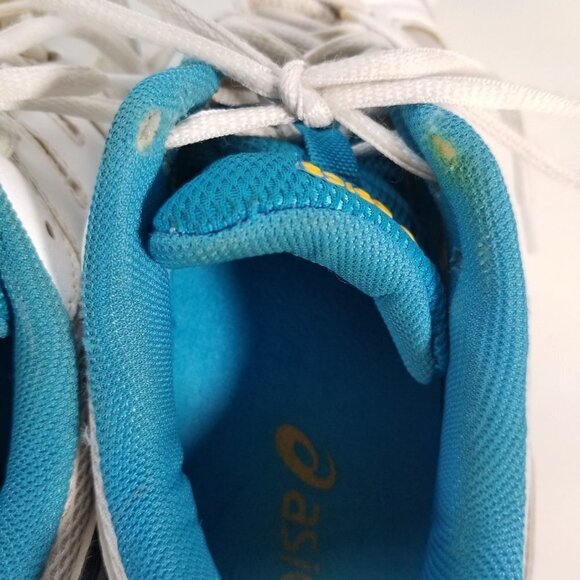 Asics Sneakers Womens Gel Game Tennis Shoe White with Blue Size 8 Pickleball - Picture 11 of 12